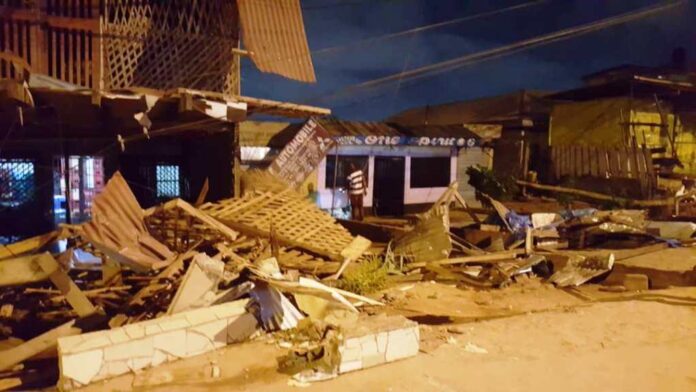 ce qu'il reste du bar restaurant de St Eloi Bidoung