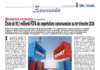 Chute des exportations camerounaises au T1 2026 Images de conteneurs avec les mots 'Import' et 'Export'.